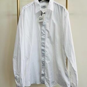 🚩steal authentic Hermes Elegant White Dress Shirt